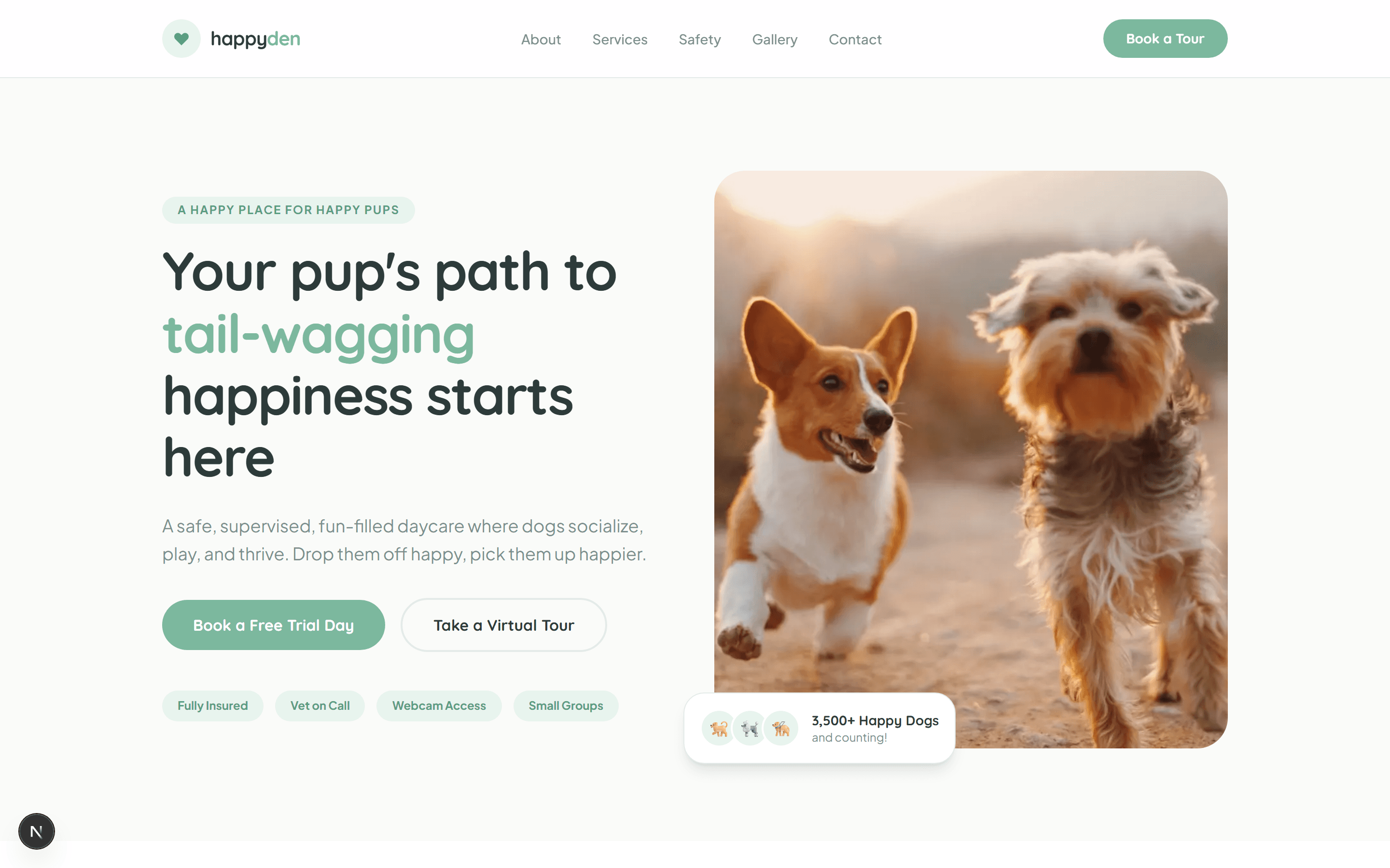 Website for garderies canines